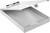 Amazon Basics Aluminum 2-Tier Storage Clipboard with Standard Clip, 14x9 Inch Silver - Durable Portable Organizer