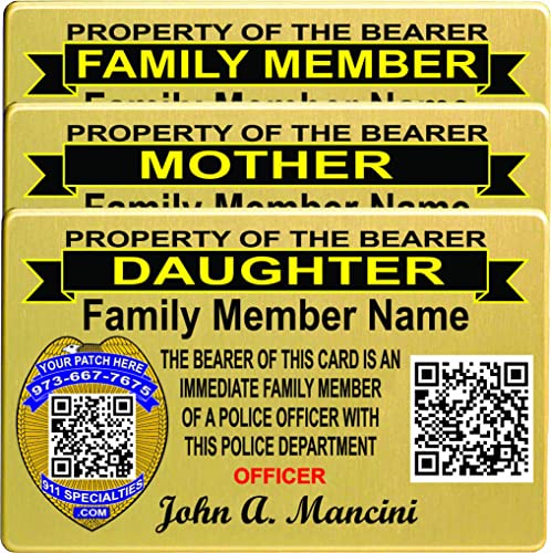 Police Gold Card - Law Enforcement Only. Similar to the PBA courtesy card only printed on brass with all officer and department information4
