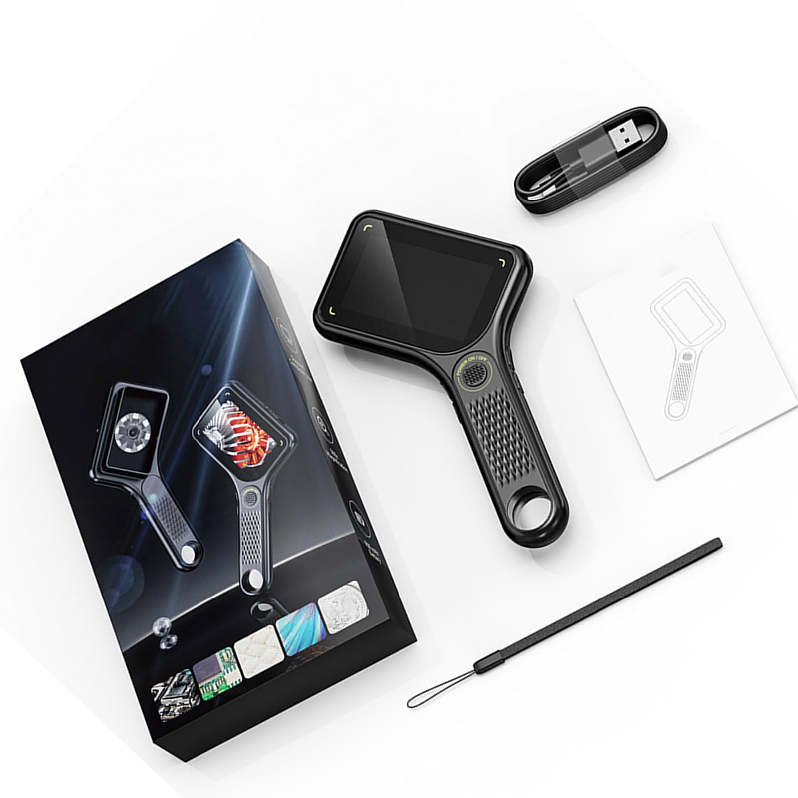 Durability Digital Microscope 500X Magnification Tool 8LED Beads for Appraisals and Education ABS Build Handheld Digital Microscope with LED Light