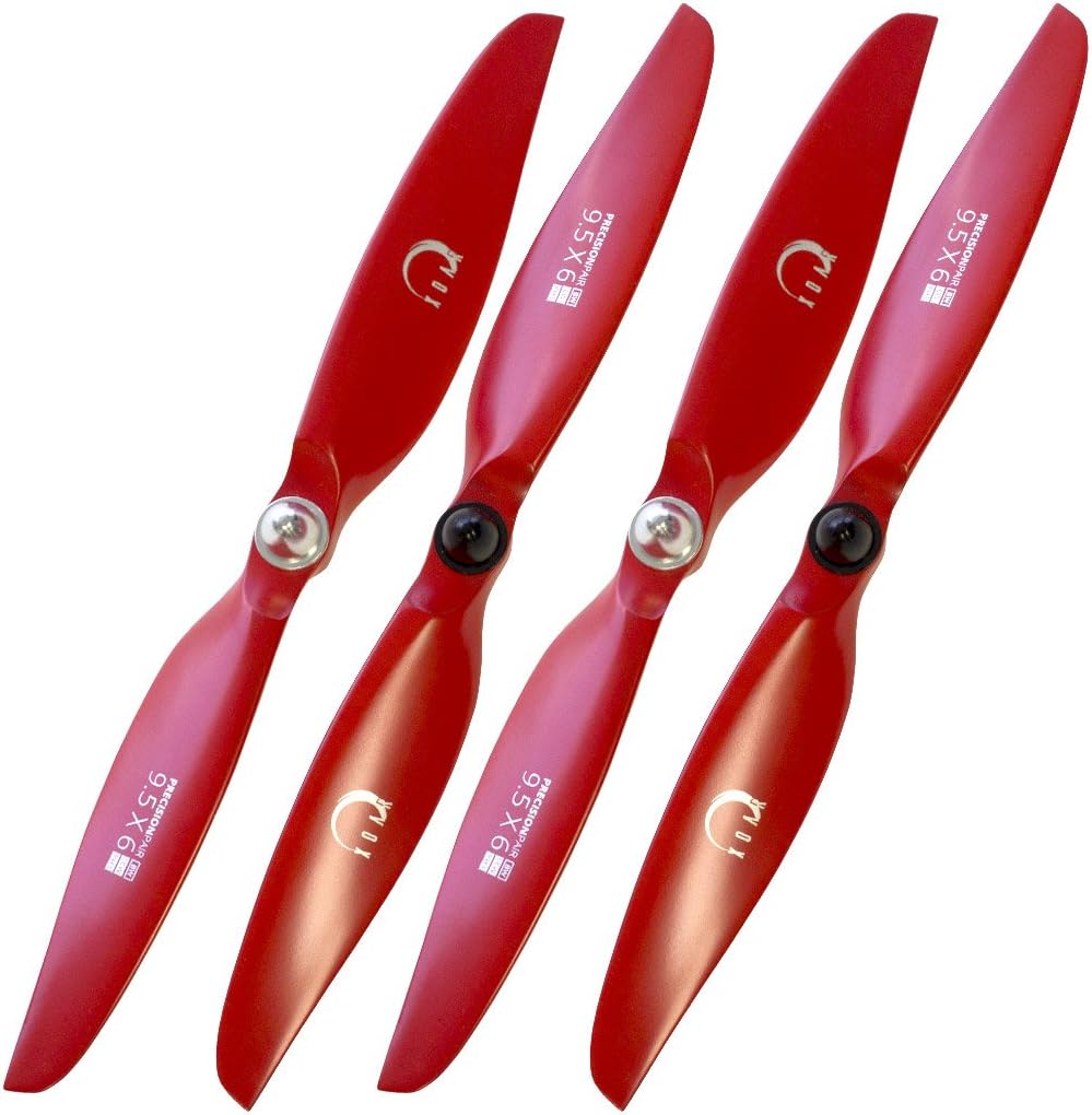XOAR 9450 Wood Self-Tightening Propellers 2CW/2CCW with Aluminum Adapters for DJI Phantom 4, Phantom 3 Standard, Advanced, Professional, Quadcopters, E300 Upgrade (2 Pairs)