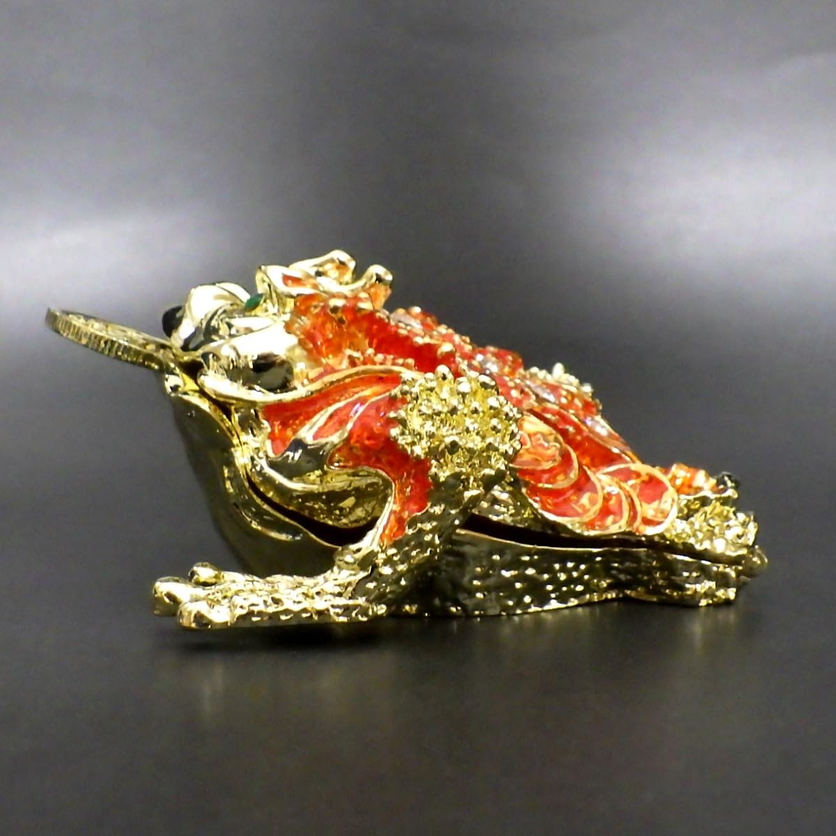 Amazon.co.jp: 株式会社廣友 ラインストーン開口三脚蛙中Oタイプ 風水