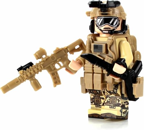 Battle Brick Seal Team Six Commando Custom 1 Minifigura