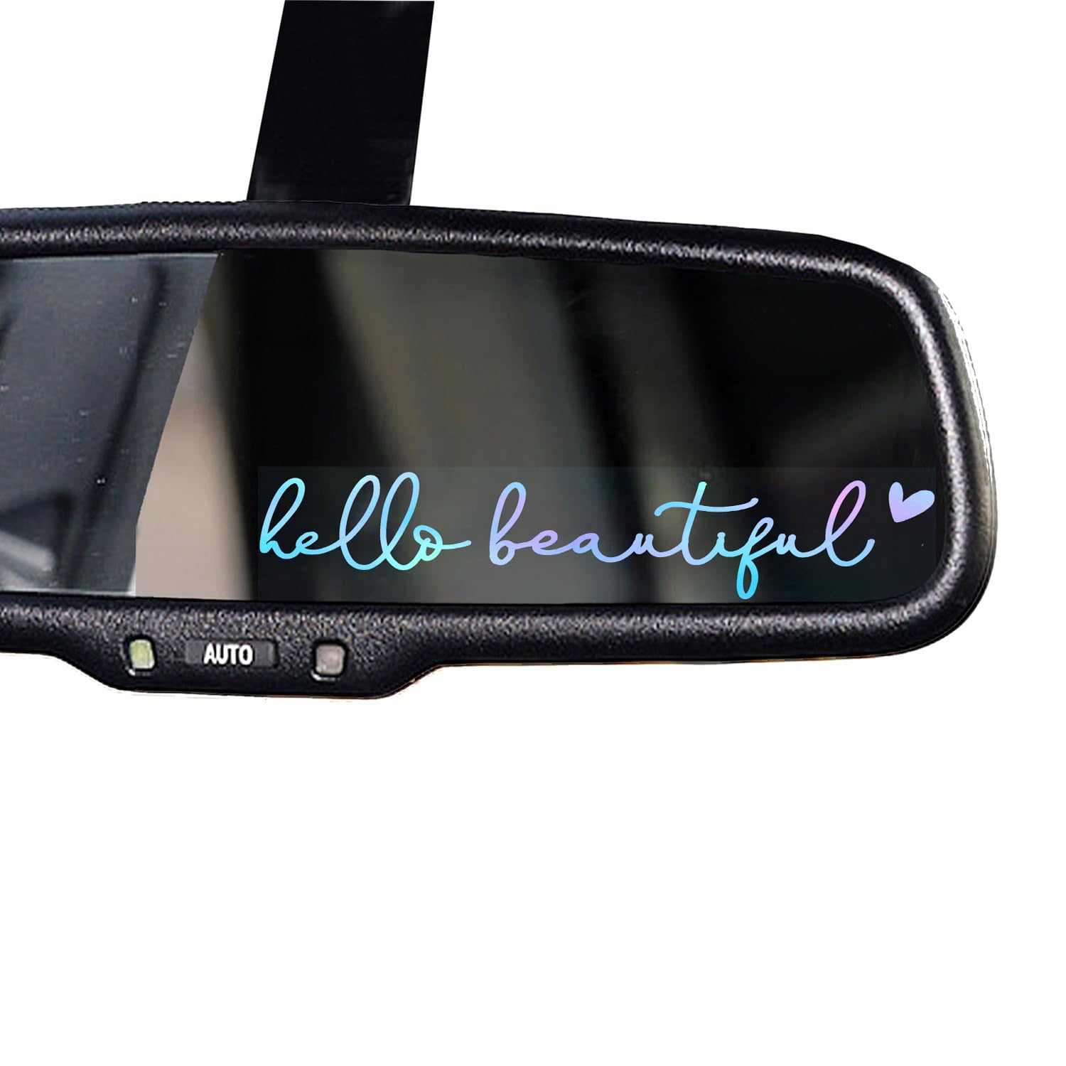 OFlyDesigns Hello Beautiful Car Mirror Decal