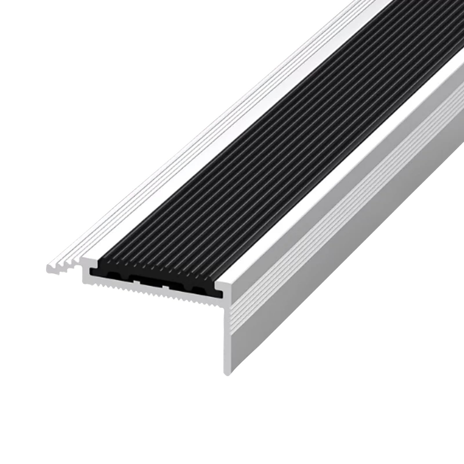 Cinta de escalera antideslizante negra de 5 cm con textura de seguridad para mármol
