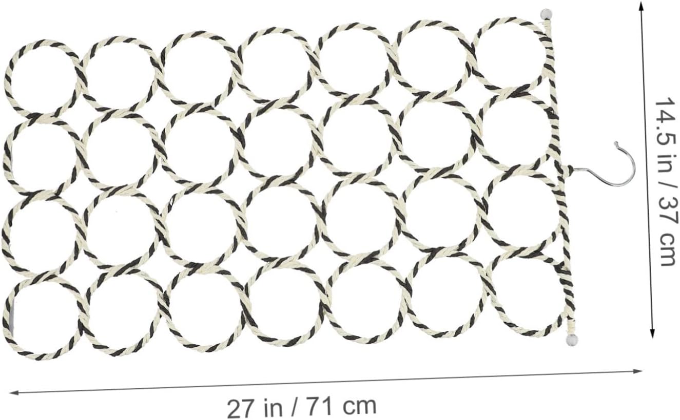 Scarf Storage Ring Organizer with 28 Rings, Iron and Paper