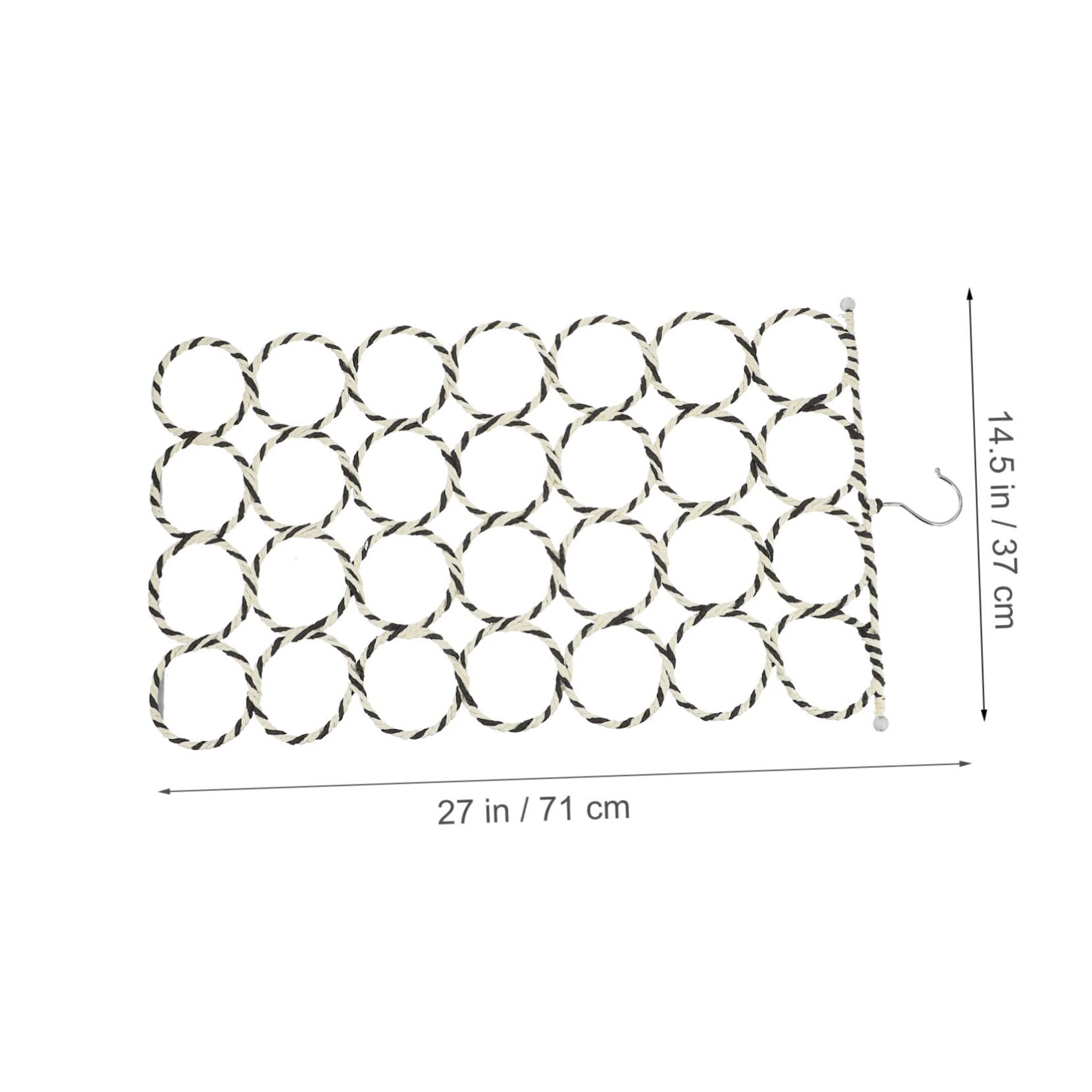 Luxshiny 1Pc Scarf Holder Creative Scarf Rack with Rings for Closet Organization Versatile Storage for Scarves Belts Ties and More Design