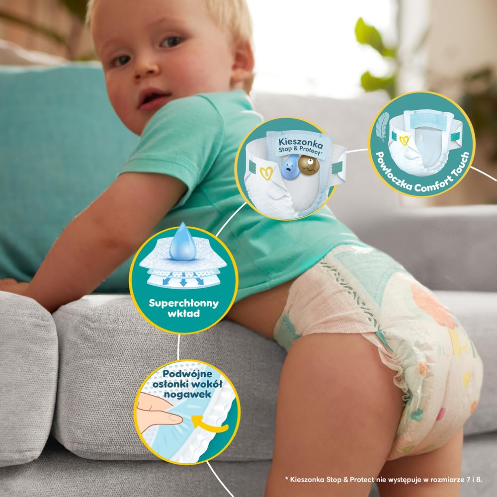 Pampers Windeln Größe 5 (11-16kg), Active Baby Windeln, 110 Stück, Durchlaufschutz Ganztägig