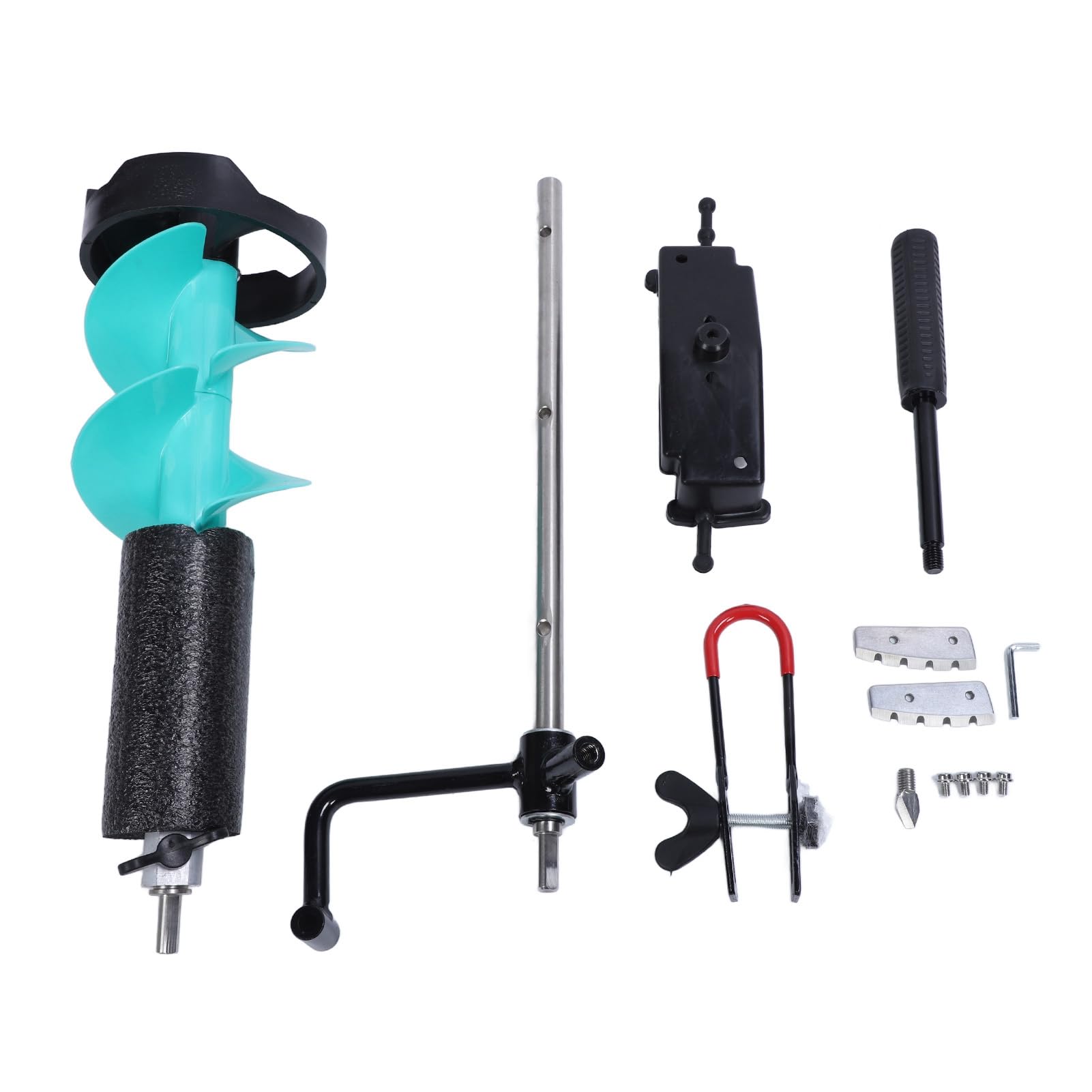 Generic Ice Auger Lekki Elektryczny świder do łowienia Pod Lodem w Płytkiej Wodzie Przedłużacz o Długości 50 Cm Nylonowe Wiertło Bezrdzeniowe