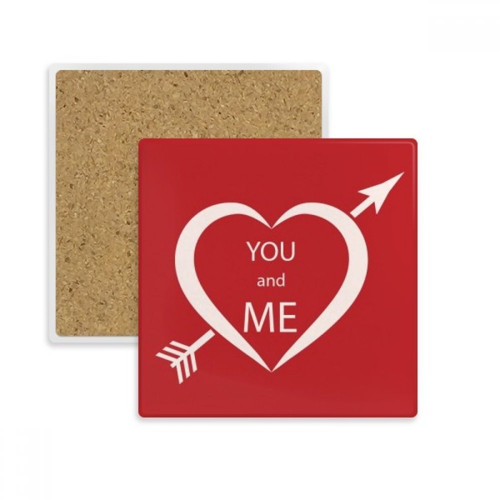Duo de mug et dessous de verre absorbant Saint-Valentin, céramique de qualité et motif romantique