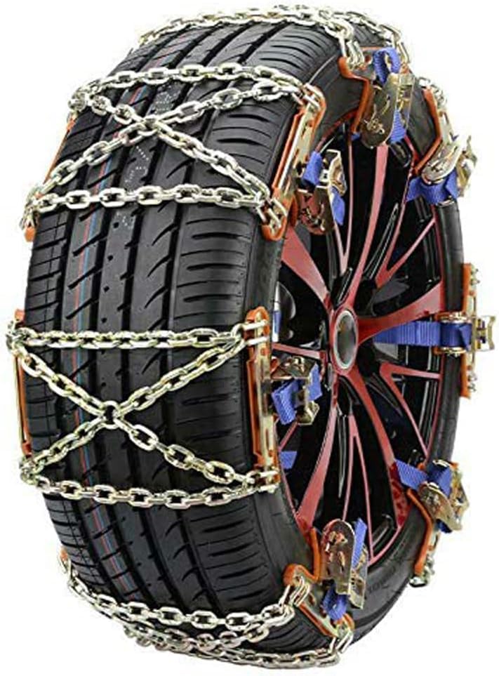 – Snow Chains for Cars, Adjustable Snow Chains, Universal Snow Chain Emergency Traction Tire Chains All Season for Vehicle Car Truck SUV fit Tyre Width 195mm-265mm for Mud,Sand, Snow,Ice,Climbing