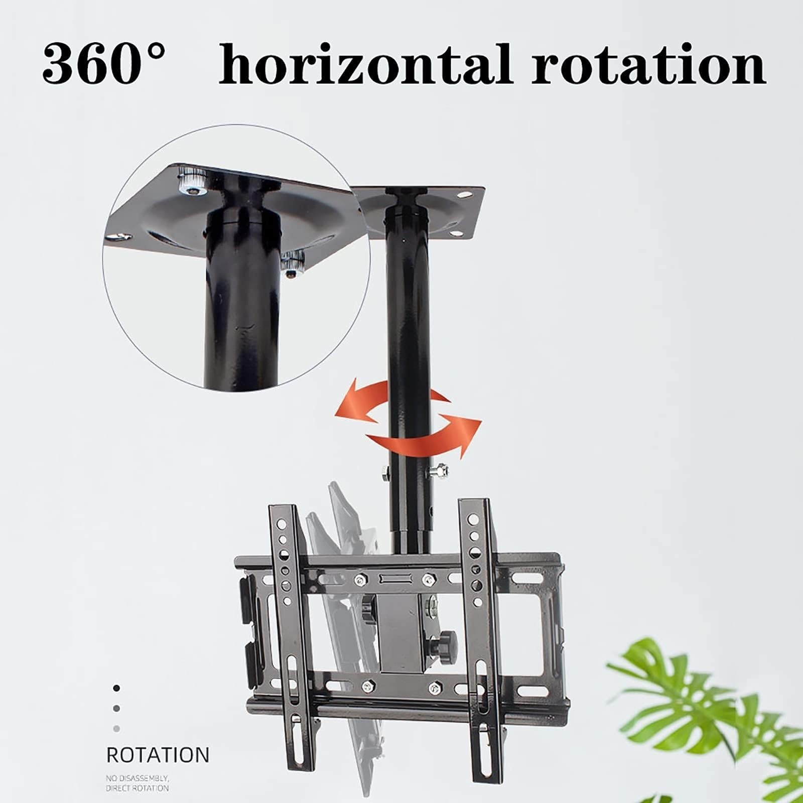 Supporto Da Soffitto Per TV A Schermo Piatto - Supporto Da Soffitto Con Inclinazione Regolabile, Per TV Da 27" A 55", Supporto TV Girevole A 360 Gradi