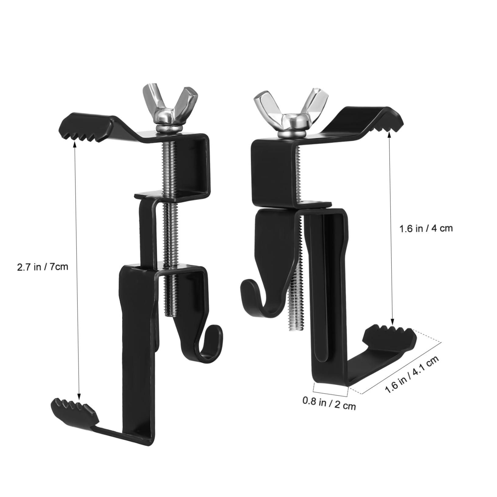 BCOATH 6Pcs Adjustable Pool Fence Hooks Durable Clips for Hanging Decorations Lights and Garland Brick Walls No Drill Installation for Secure Outdoor Use