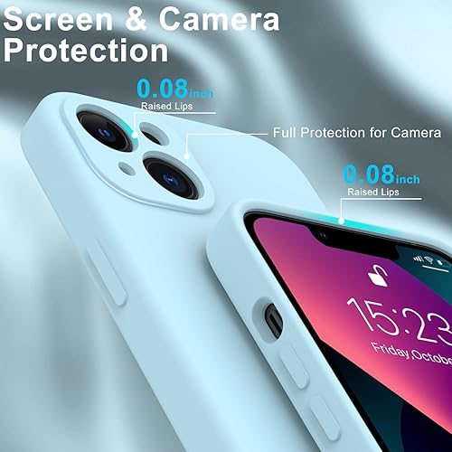 Miniatura 5 de DEENAKIN Funda compatible con iPhone 13 con protector de pantalla, silicona suave y sedosa, funda mejorada para cámara, probada contra caídas de 16
