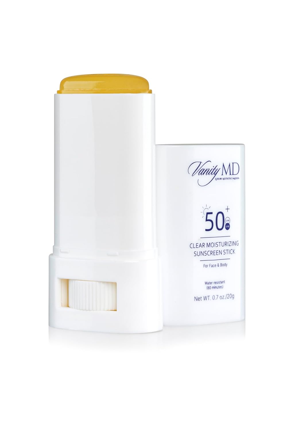 VanityMD UV Clear Face Sunscreen SPF 50+, Face with Vitamin E, Doctor-Formulated Sunscreen, For All Skin Tones, Works Great Alone, Under or Over Makeup 20g