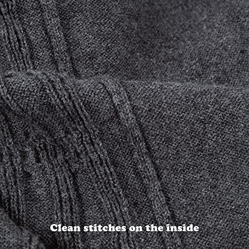 Boboyoyo Girls Cardigan Kids School Uniform Sweater 100% Cotton Knit Girls Sweaters Crewneck Toddler Cardigans Dark Grey #TOP3