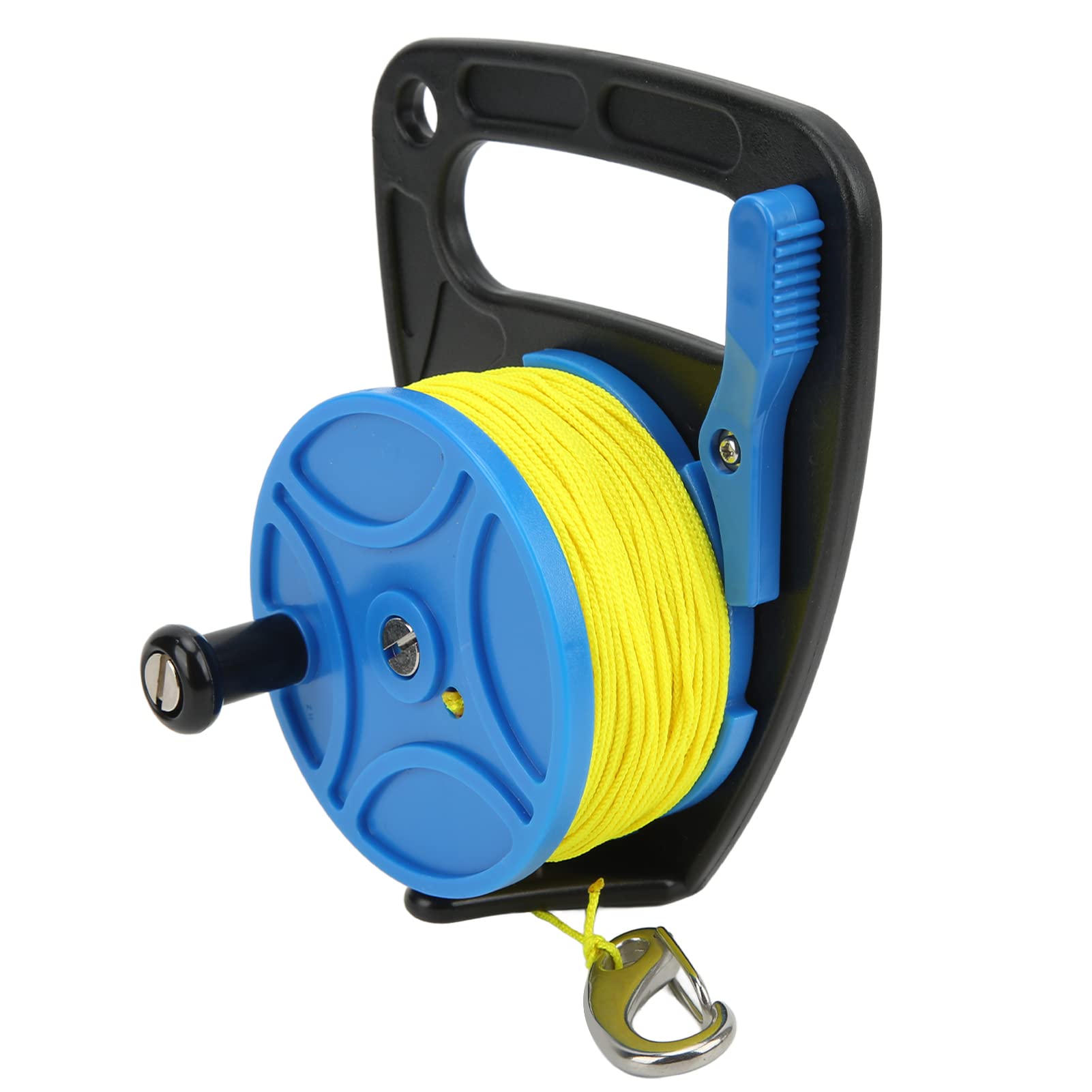 Jiawu Mulinello da Immersione con Filo in Nylon da Clip in Acciaio Inossidabile – Mulinello da Dito con Bobina di Ancoraggio Multiuso per Immersioni in Grotta, Snorkeling e Sport Acquatici