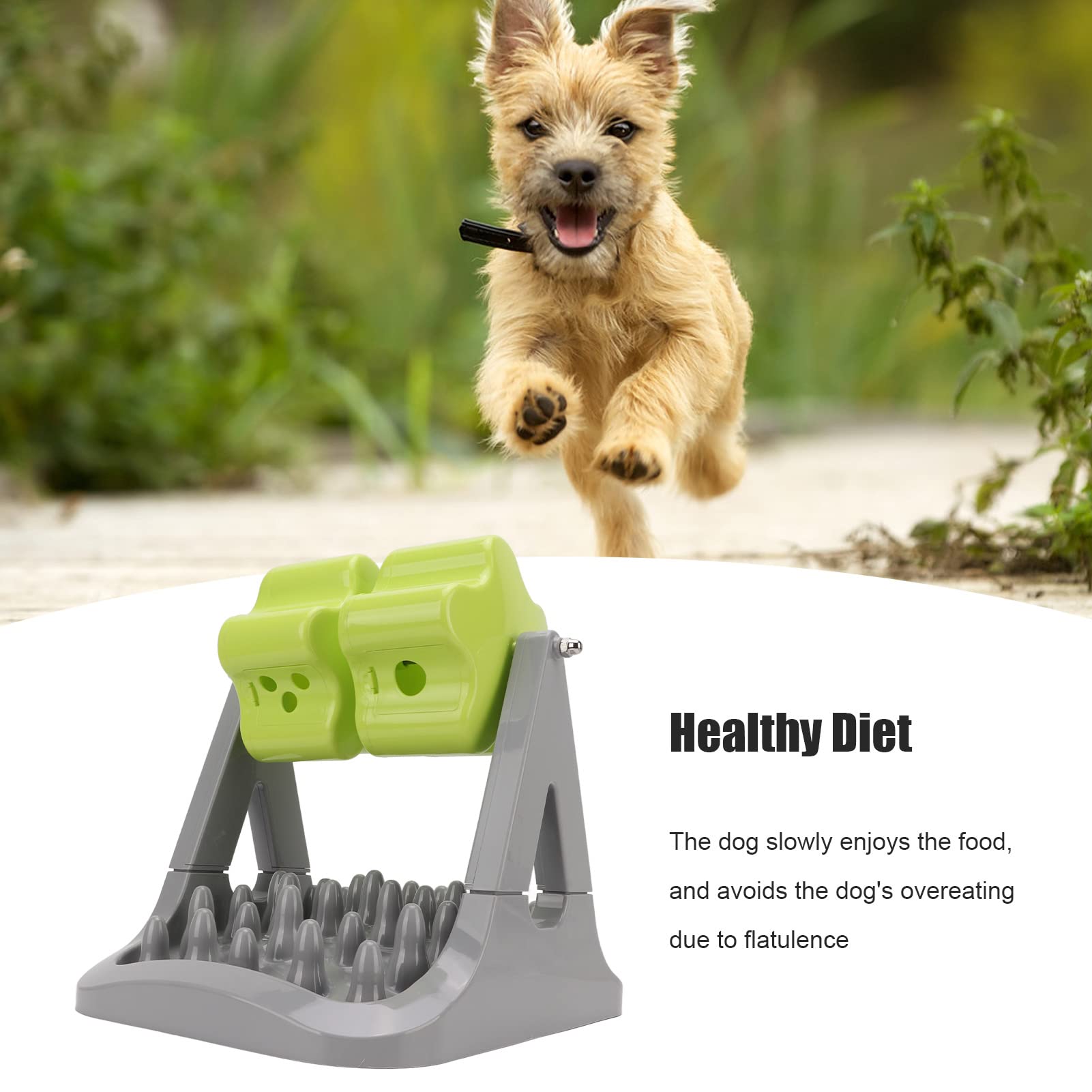 Haustier Slow Feeder, Interactive ABS Hundefutterspender, Behandlungsabgabe -Puzzlespielzeug zum Rollen und fallenden Snacks behandeln