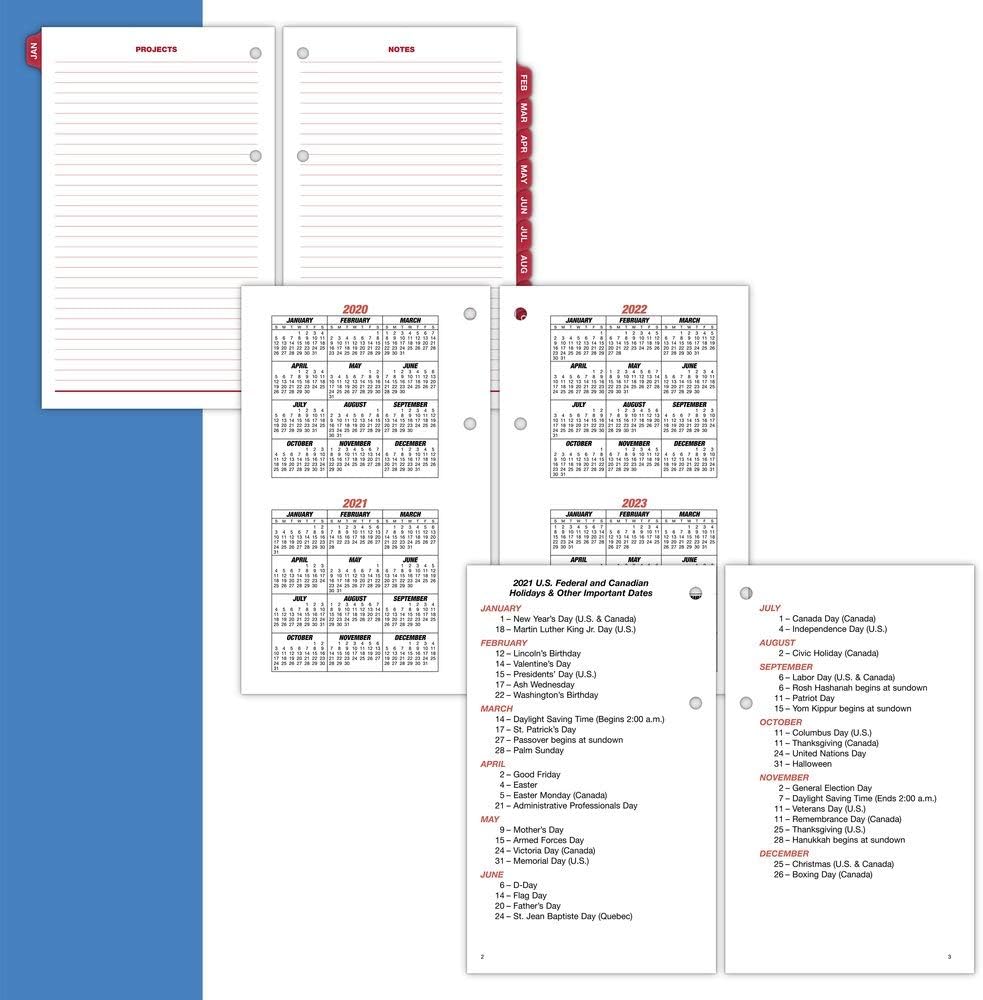 2021 Daily Desk Calendar Refill by AT-A-GLANCE, 4-1/2" x 7-3/8", Loose-Leaf (E7125021) : Everything Else