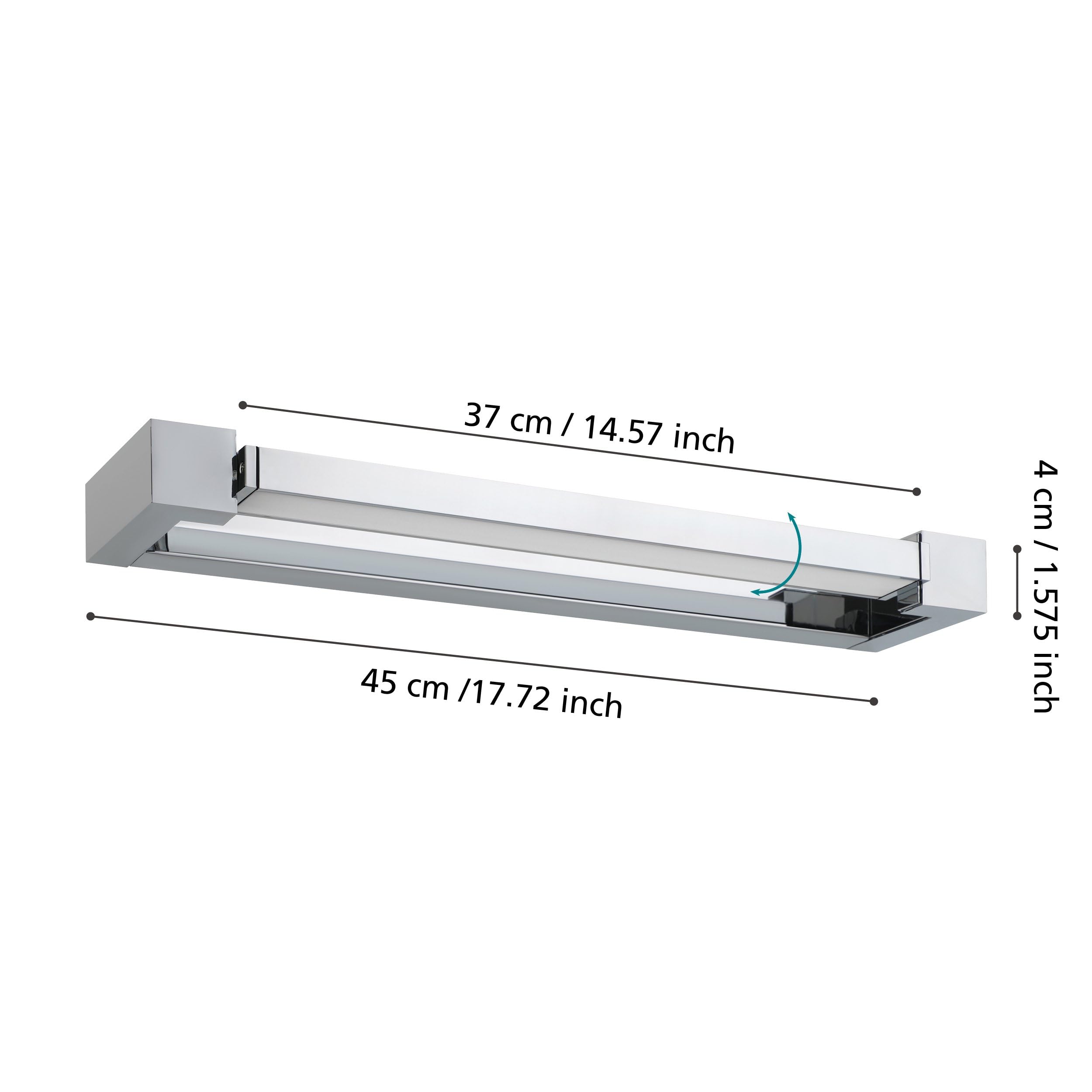 EGLO LED Wandleuchte Gemiliana, Wandlampe aus Metall und Kunststoff in Weiß | Bad Spiegellampe, Badezimmer und Flur Lampe, neutralweiß, IP44