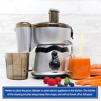 Vista 2 de Cepillo de limpieza con mango de succión Pequeño cepillo de nailon para limpiar máquinas exprimidoras licuadoras y herramientas de frutas de cocina