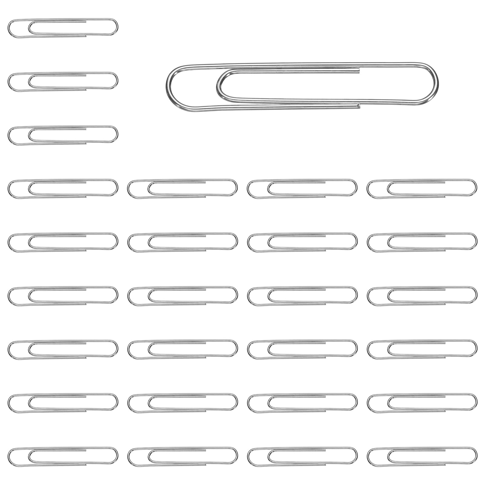 PATIKIL 150 Pcs Pin Shape Paper Clip, 5 x 1cm Large Pin Paper Clip Cute Metal Planner Bookmarks Decorative Clamps Holders for Document Office Home, Silver