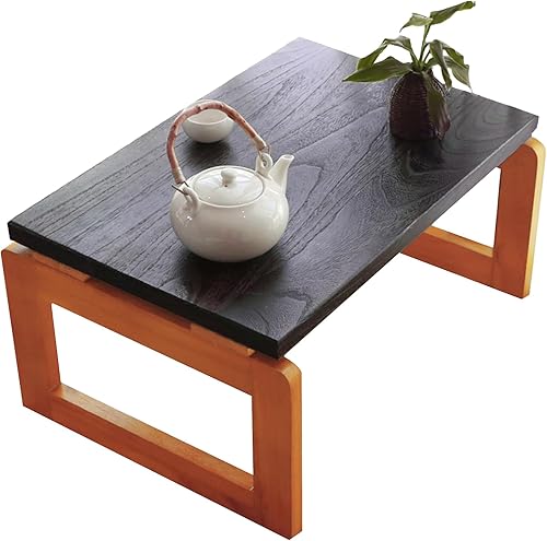Mesa de centro plegable, mesa de picnic baja portátil de madera, mesa plegable de té y aperitivos para desayuno, mesa de café plegable en la cama,