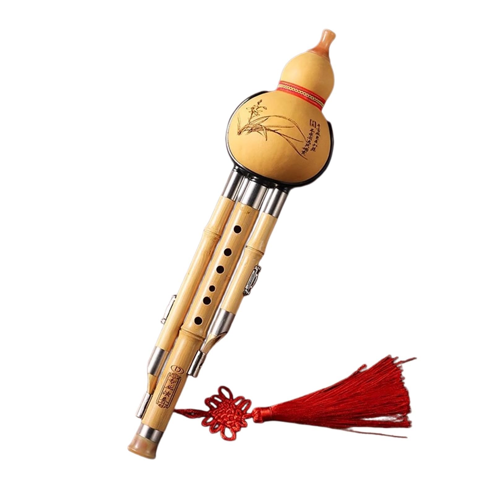 Flauta Hulusi de bambú, llave F, llave G, Hulusi, instrumento de viento tradicional chino, entrada for estudiantes principiantes con estuche profesional