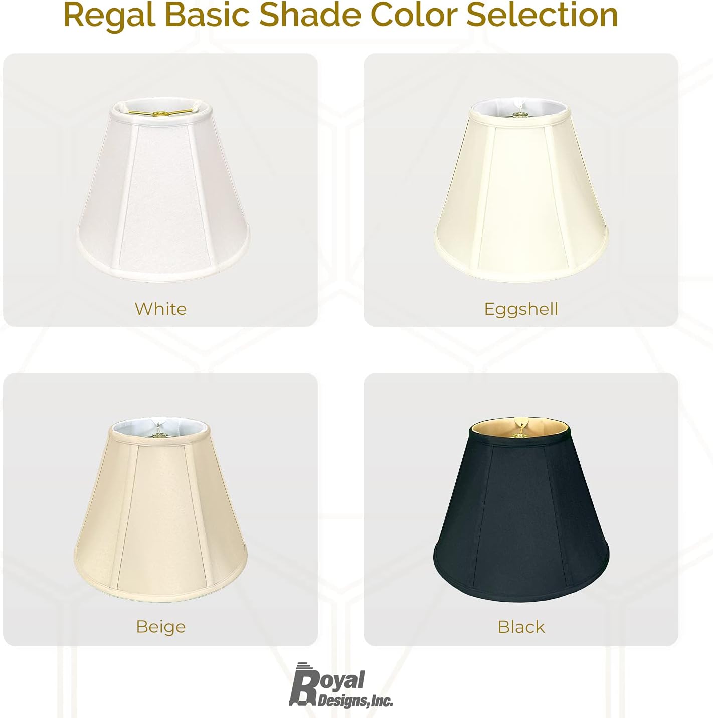 Black Friday - 80% OFF Royal Designs, Inc. Deep Empire Lamp Shade - White - 8 x 14 x 11