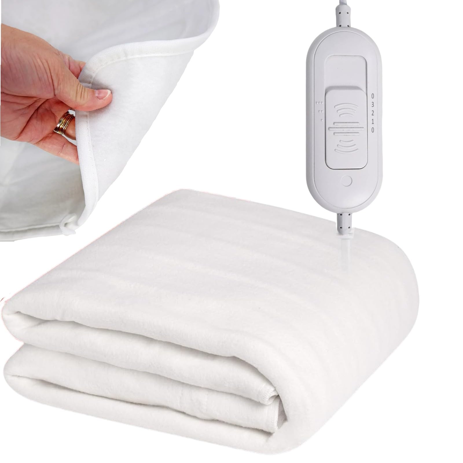 Electric Underblanket - Heated Blanket with Adjustable Temperature Control, Soft Fleece, F...