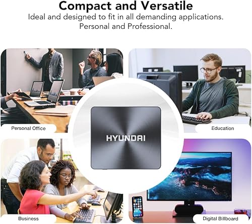 Miniatura 7 de Hyundai PC de negocios compacto con procesador i5 8 GB de RAM SSD de 256 GB y almacenamiento ampliable Windows 10 Pro MicroSD USB-C HDMI puertos VGA