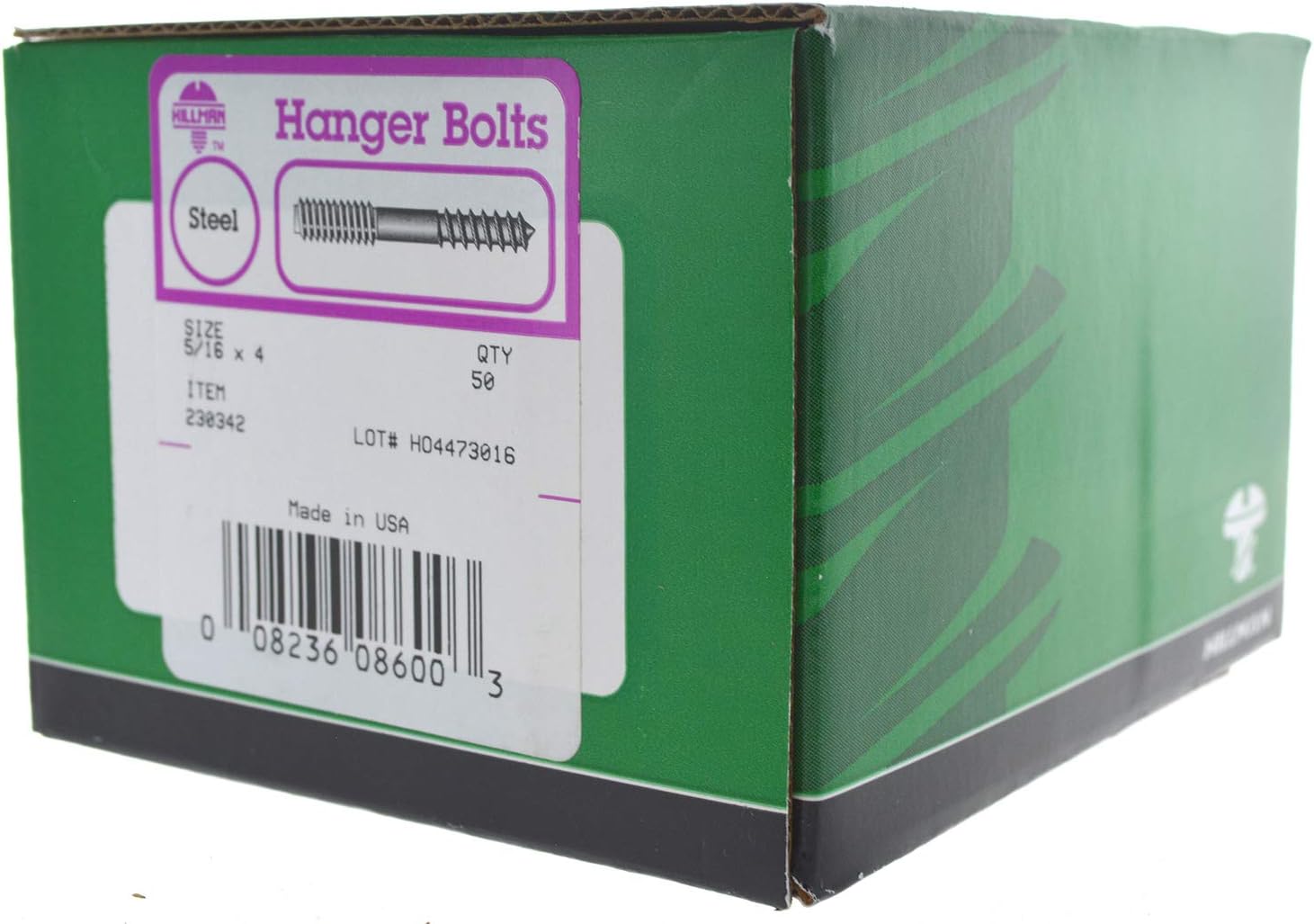 Hillman Zinc Hanger Bolts 5/16" x 4"