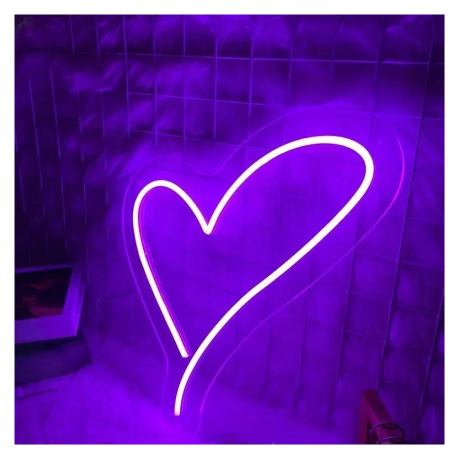 Insegna Luminosa Fatta a Mano, insegne al Neon a Forma di Cuore alimentate Tramite USB, Adatte per panetteria, Pasticceria, cameretta dei Bambini, Decorazione, insegna Luminosa 30c