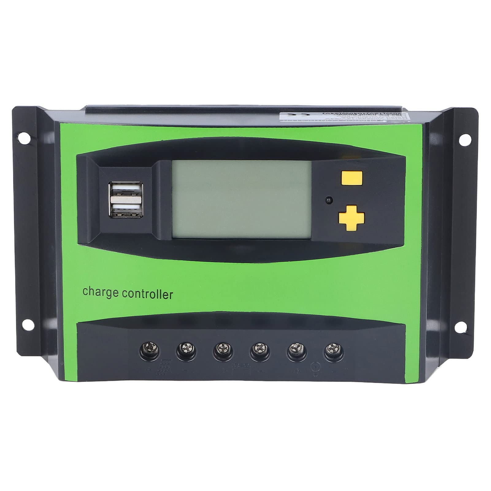 Controlador de carga Solar 40A 12V/24V, pantalla grande, controlador Solar resistente al agua con puertos USB duales, regulador de carga Solar