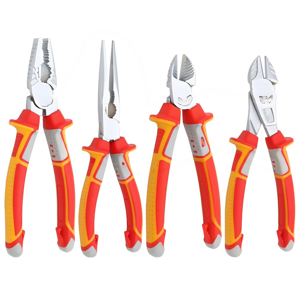 Pinze da Taglio Pinze a becchi mezzotondi Utensili manuali Hardware for elettricisti Professionali(Big Head Plier 7inch)