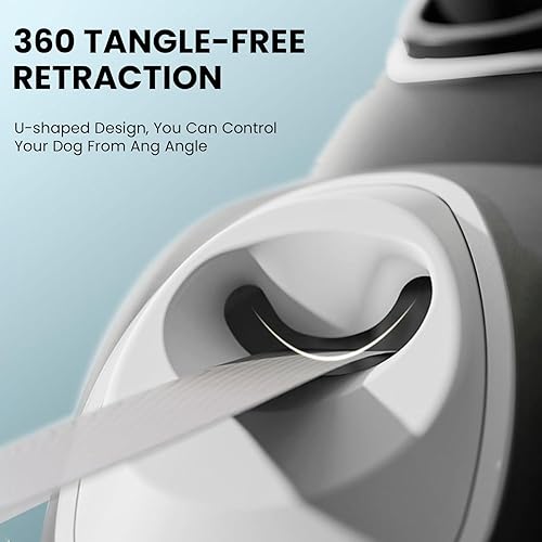 Miniatura 7 de Best Dog Supplies - Correa retráctil 4 en 1 para perro de 26 pies / 26.2 ft de largo con linterna y dispensador de bolsas de excrementos para perros
