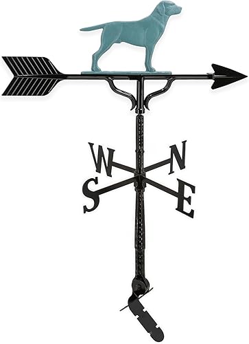 Miniatura 16 de Montague Metal Products Veleta de lujo de 32 pulgadas con adorno de Retriever negro satinado Negro,Verdigris,Natural,2-Natural,3-Natural,Brown