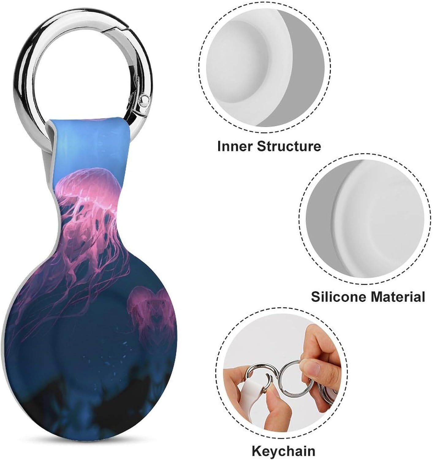 Glowing Jellyfish Protective Case Shockproof Cover 1PCS image 5