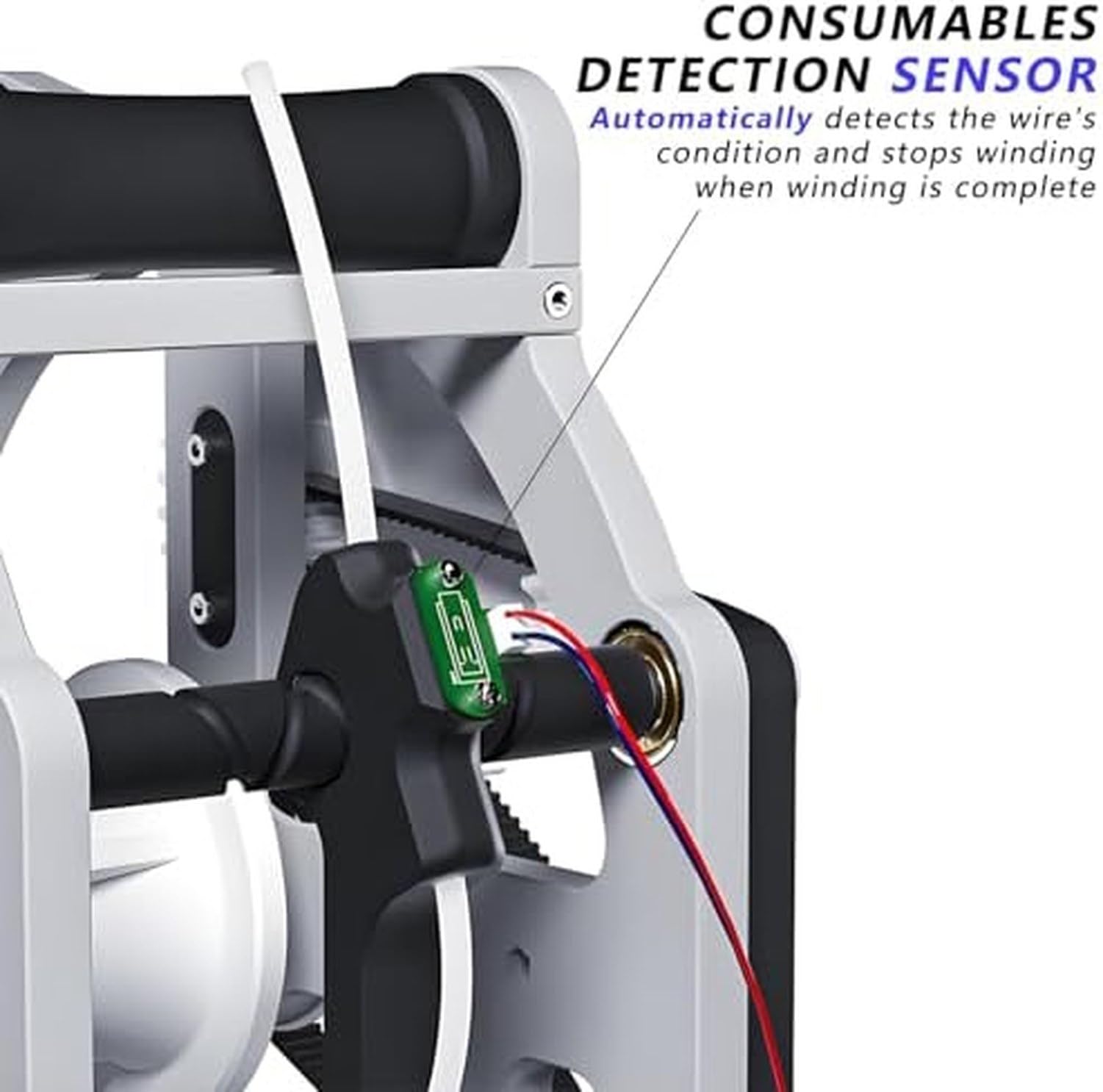 3D-Drucker Filament Aufwickelgerät mit Auto-Stopp und Anlauf, elektrischer Respooler für Filament Rollen, Kabelwickler für 3D Drucker