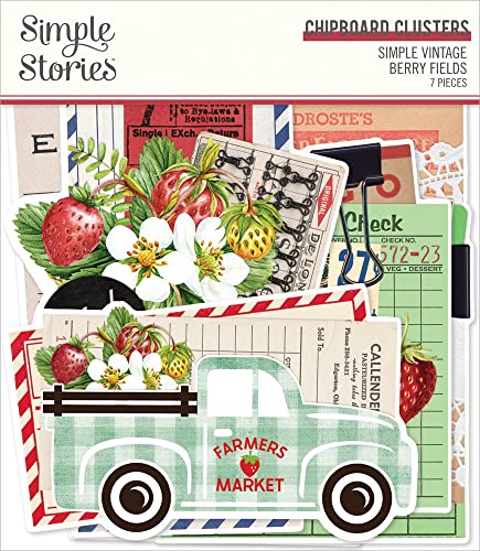 Simple Vintage Berry Fields Chipboard Clusters scrapbooking botanique automne - 2