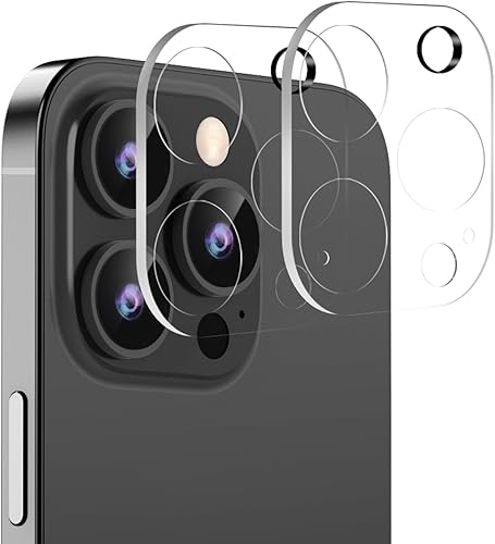 Paquete de 2 protectores de lente de cámara para iPhone 15 Pro15 Pro Max, cobertura completa, vidrio templado HD, transparente, pantalla de cámara,