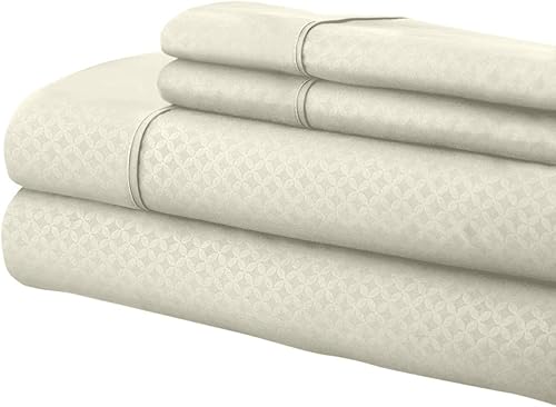 Miniatura 8 de Home Sweet Home Dreams Inc Pentagon Collection Series - Juego de sábanas en relieve resistentes a las arrugas (individual, borgoña)