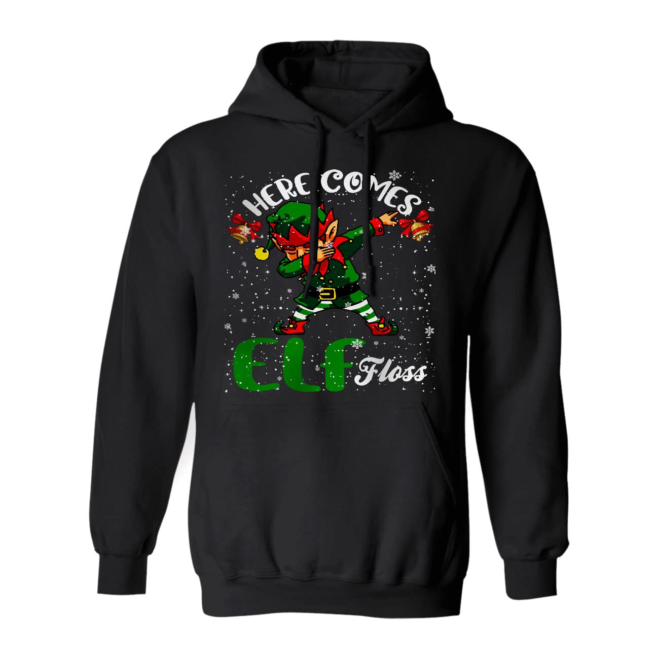 Here Comes ELF Floss Funny Christmas ELF Floss Flossing Lover Matching Family Group Gifts Hoodie And Sweatshirt