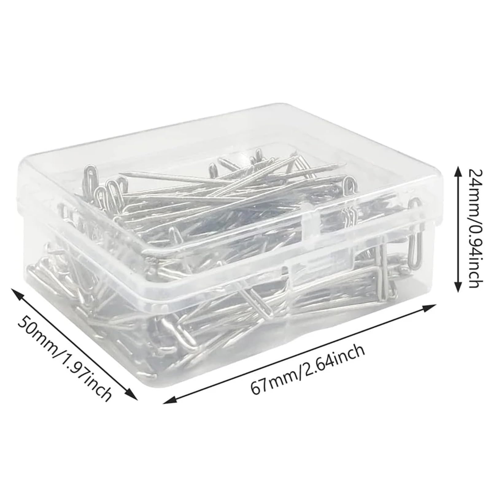 Lot de 500 épingles en T 38/51 mm pour la fabrication de perruques/présentation sur toile de mannequin, outils de coiffure (51 mm)