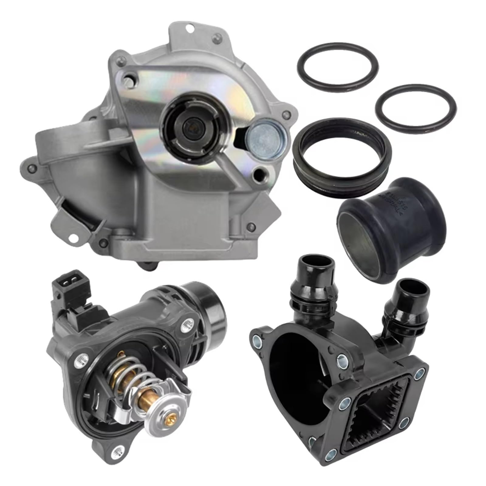 Bomba Agua Auxiliar Para E87 E90 E91 E92 Para X1 E84 N46 Bomba De Agua Motor Termostato Refrigerante Kit Brida 11517515778 11537510959 11517572859
