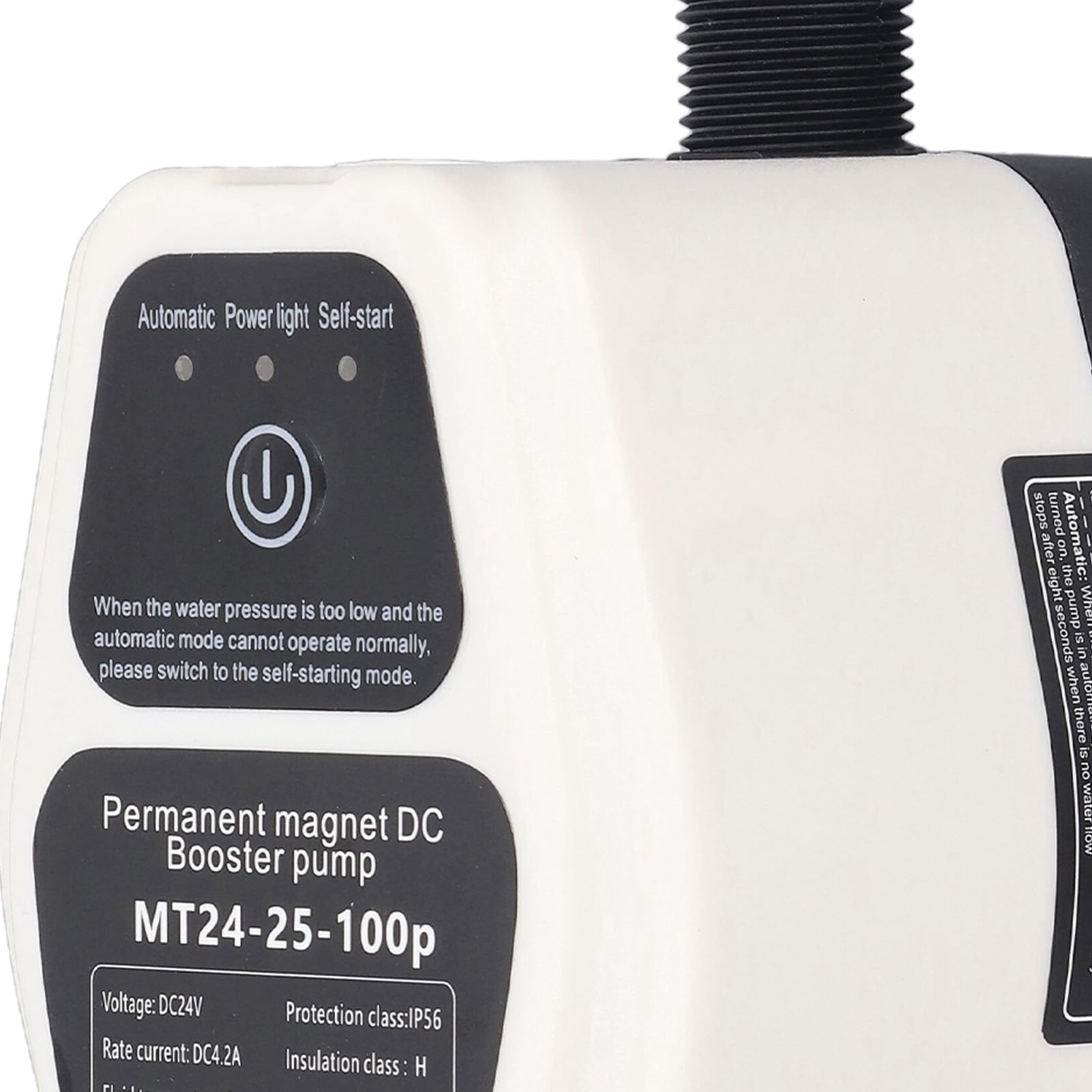Mini 24V Pompe de Booster de Pression CC, 100W 25L, Pompe de Boost de Pression Automatique de Détection Intelligente Automatique Complète, pour L'alimentation en Eau du Ménage