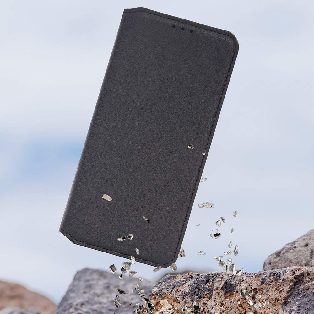 TUCCH Custodia per iPhone 15 Pro Max, Cover Pelle Sintetica [Blocco RFID] Portafoglio, TPU Antiurto Stand Slot Schede Flap Magnetico per iPhone 15 Pro Max 5G (6,7 pollici, 2023) - Nero con Cinturino