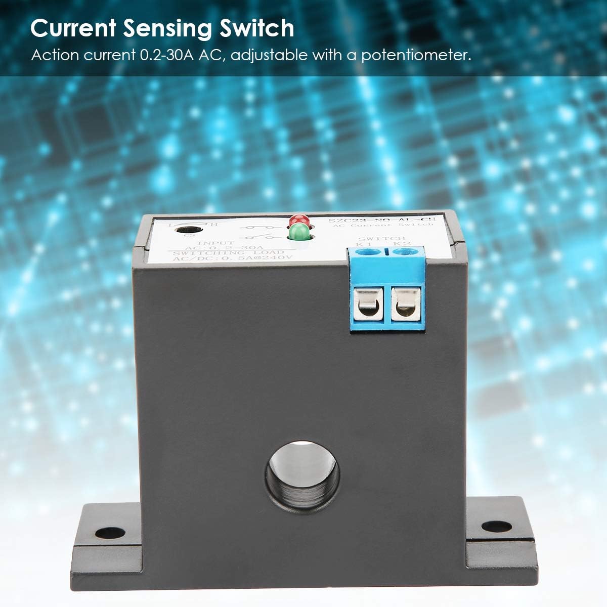 Eurobuy Current Sensing Switch, Normally Open Adjustable Current Sensing Switch AC 0.230A SZC23