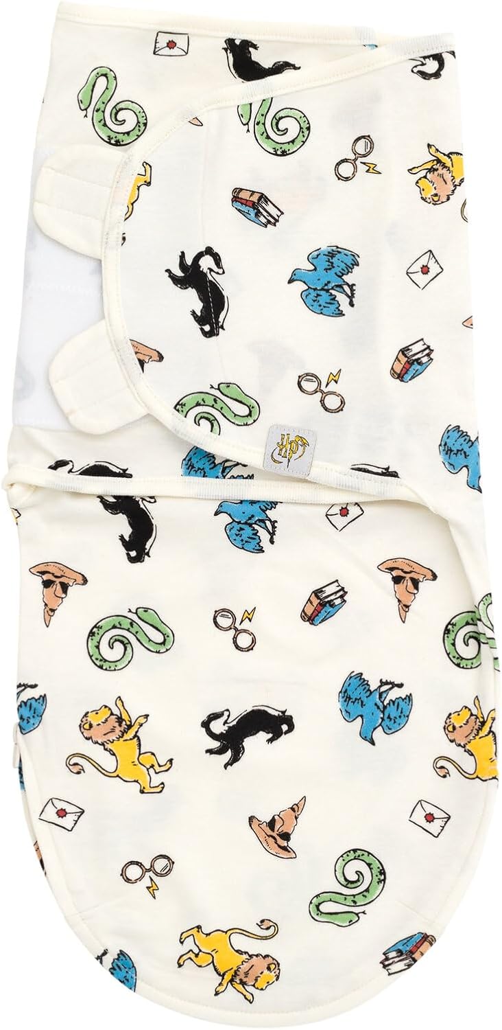 Harry Potter Hedwig Owl Newborn Baby Boys 3 Pack Swaddle Sacks Green/Maroon White Newborn