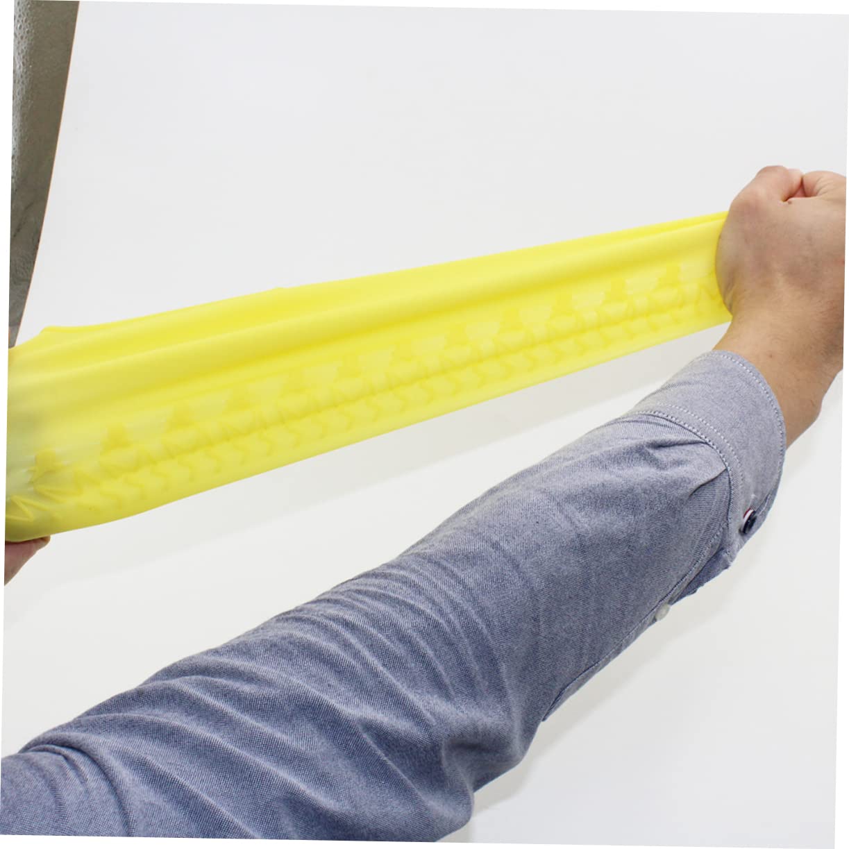 Mikikit 1Pair Unisex Rain Shoes Cover Slip Silicone Protector for Outdoor Activities Yellow Reusable Rainproof Footwear for Hiking Climbing Fishing