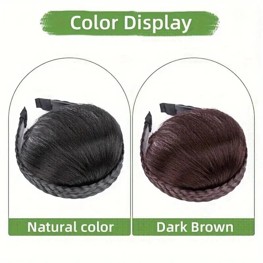 grzywka Elegancki prosty topper do włosów z naturalnie wyglądającą grzywką, klips do włosów z ludzkich włosów Stylizacja(Natural Black)